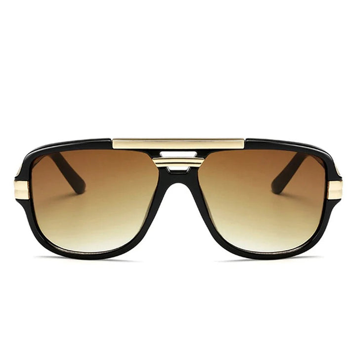 Alfie | Sunglasses Tortoiseshell Aviator UV400 Square Frame Gold