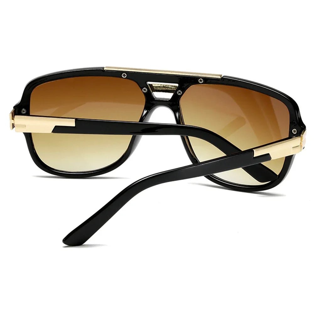Alfie | Sunglasses Tortoiseshell Aviator UV400 Square Frame Gold