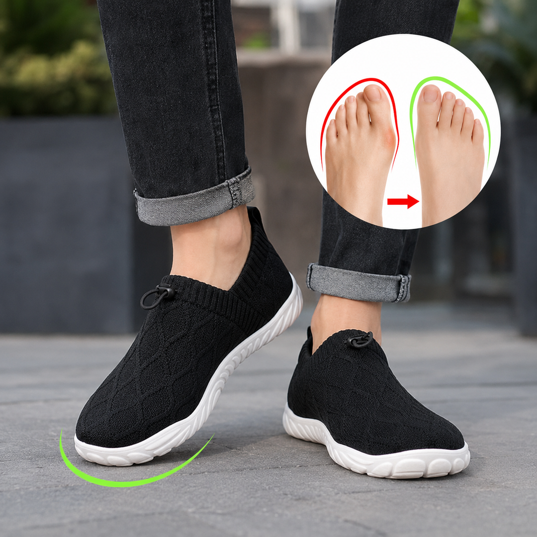 Knit Slip On Sneakers – Lightweight Cloud Comfort Walking Shoes
