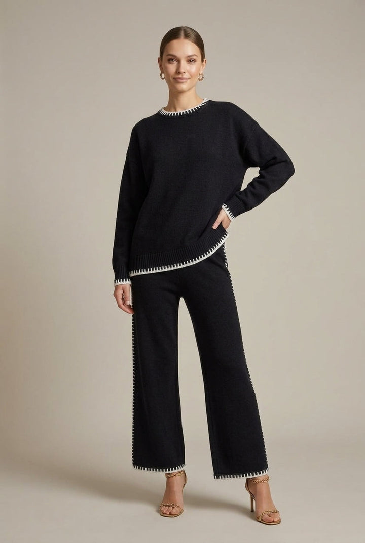 Women's Knit Two-Piece Lounge Set Oversized