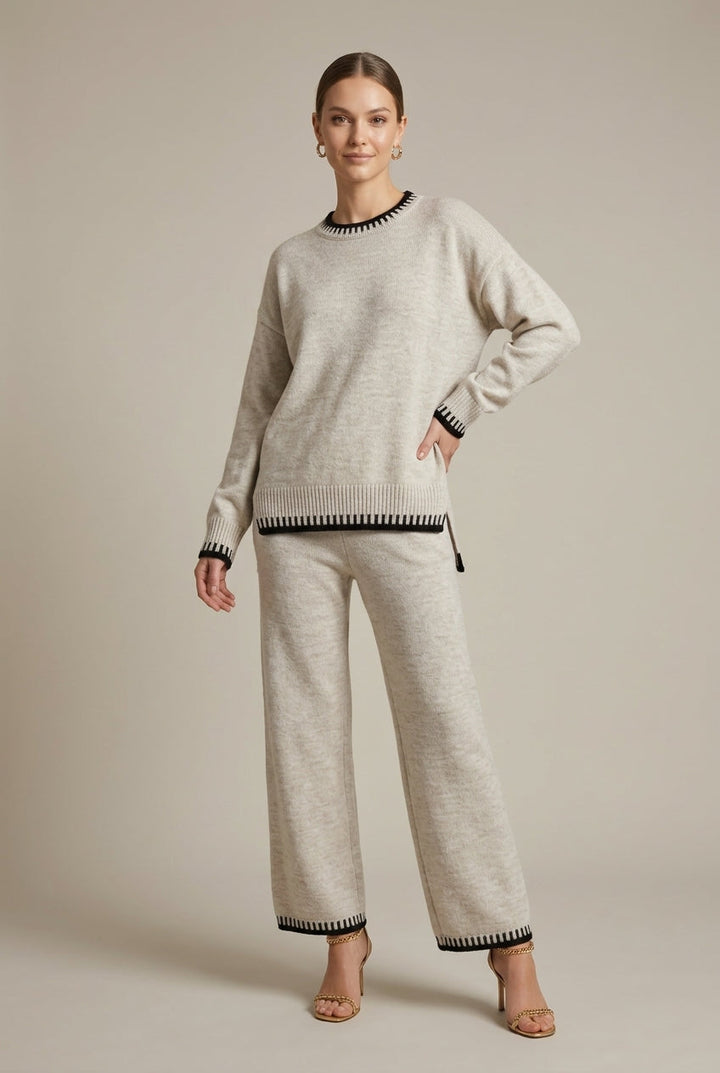 Women's Knit Two-Piece Lounge Set Oversized