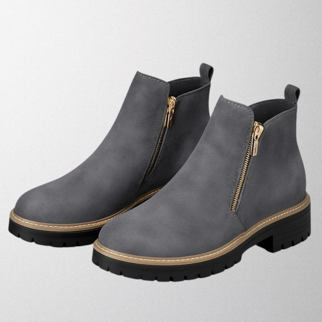 Women's Suede Side-Zip Chunky-Sole Ankle Boots