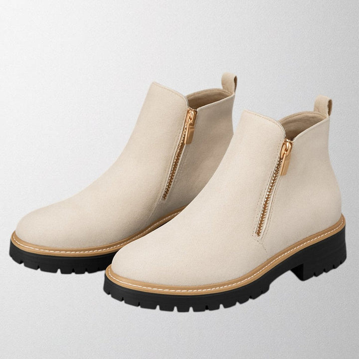 Women's Suede Side-Zip Chunky-Sole Ankle Boots