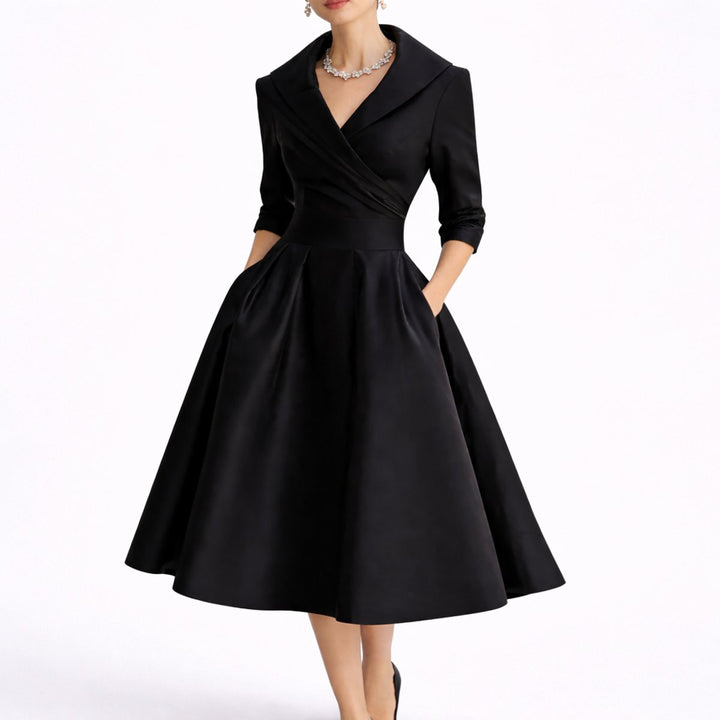 Madison | Women's Fall Wedding Guest Dresses Structured A-Line Midi Dress