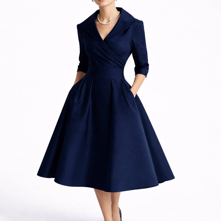Madison | Women's Fall Wedding Guest Dresses Structured A-Line Midi Dress