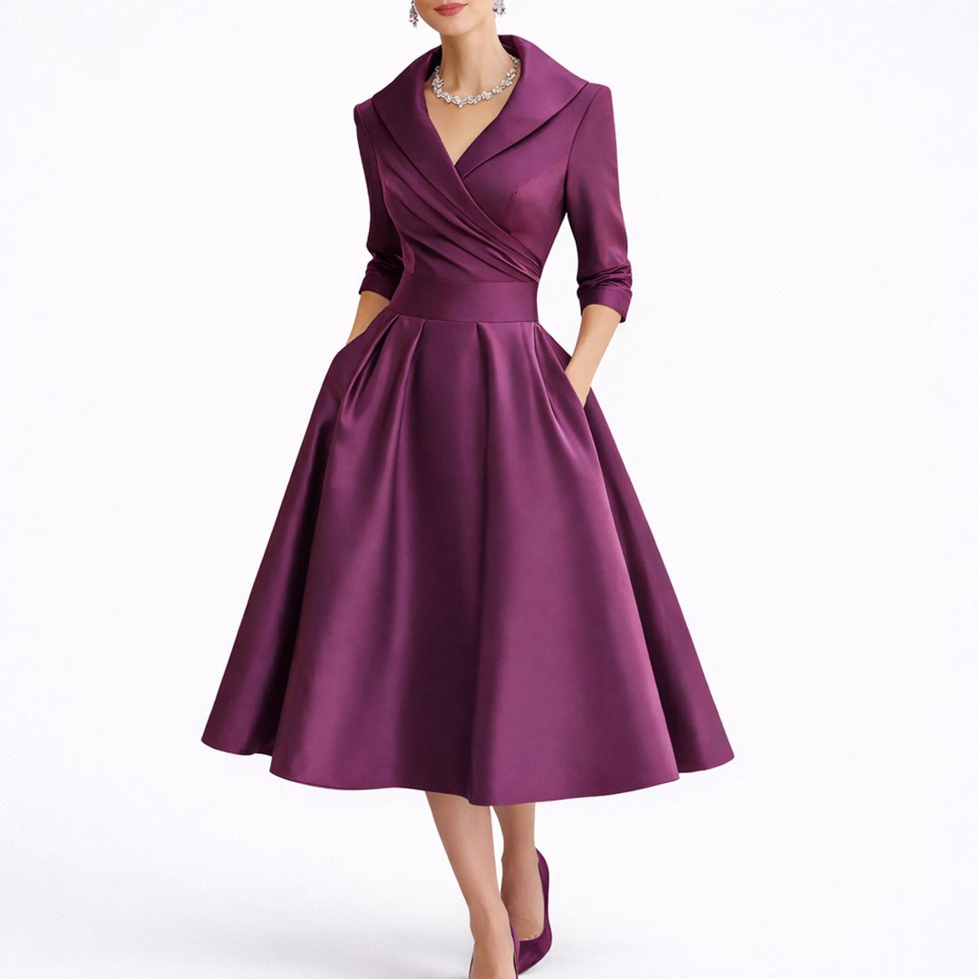 Madison | Women's Fall Wedding Guest Dresses Structured A-Line Midi Dress