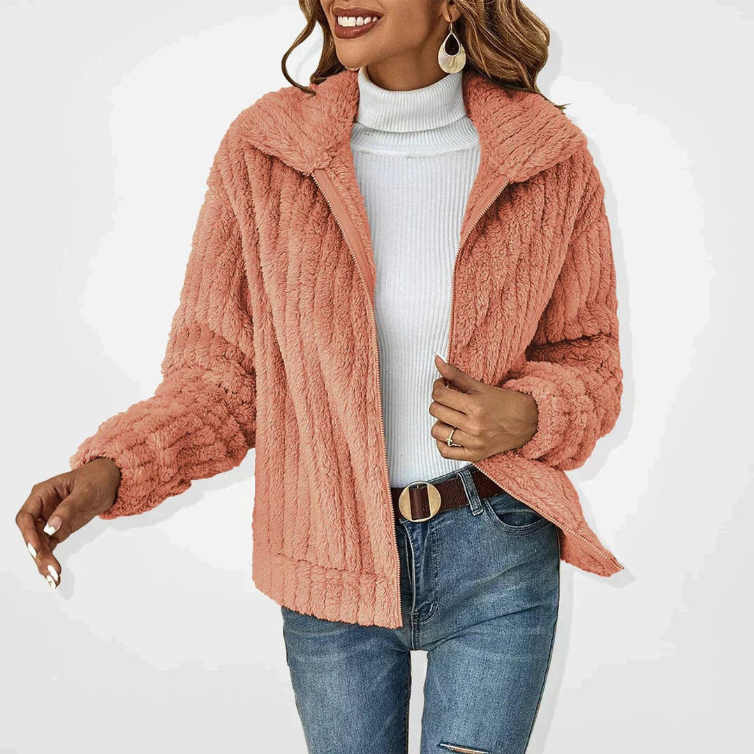 Madison | Women's Fluffy Plush Zip-Up Sherpa Cardigan Jacket