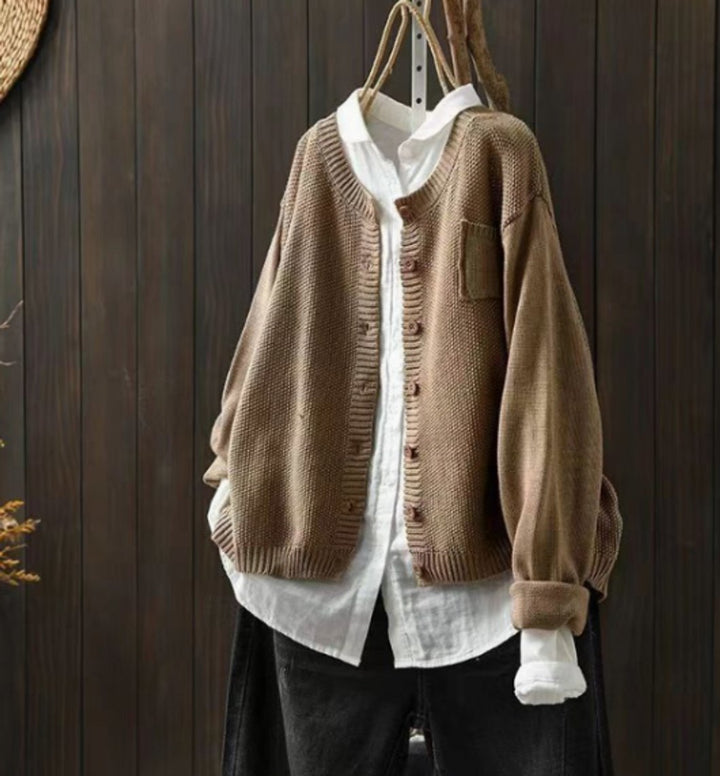 Aria | Women's Oversized Button-Front Knit Cardigan Sweater