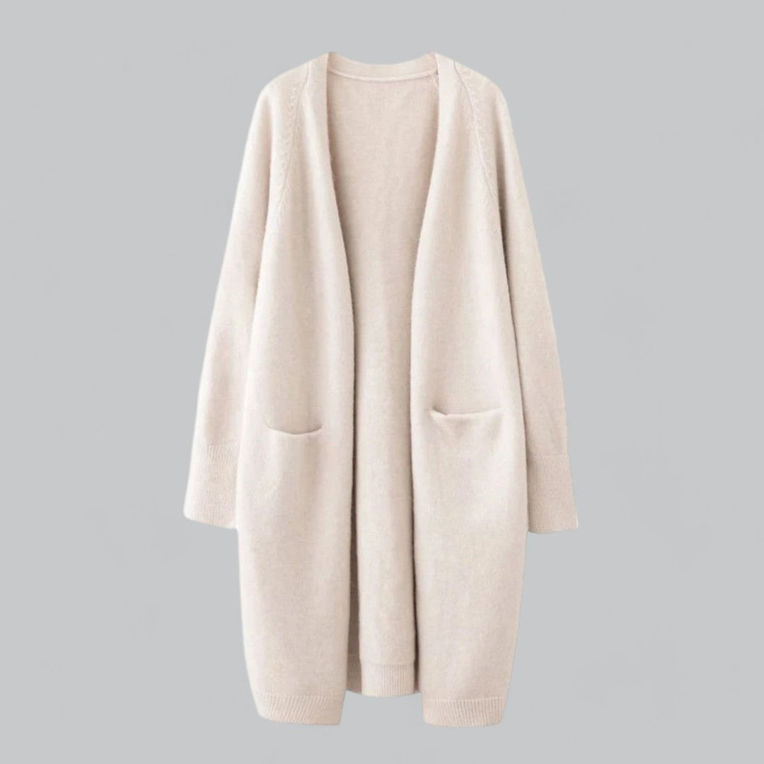 Evelyn | Women's Oversized Long Open-Front Knit Cardigan