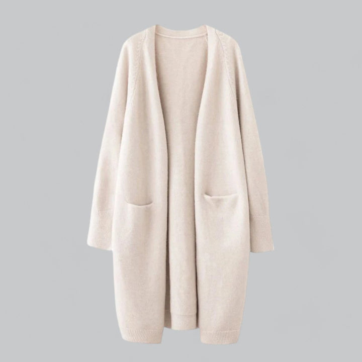 Evelyn | Women's Oversized Long Open-Front Knit Cardigan