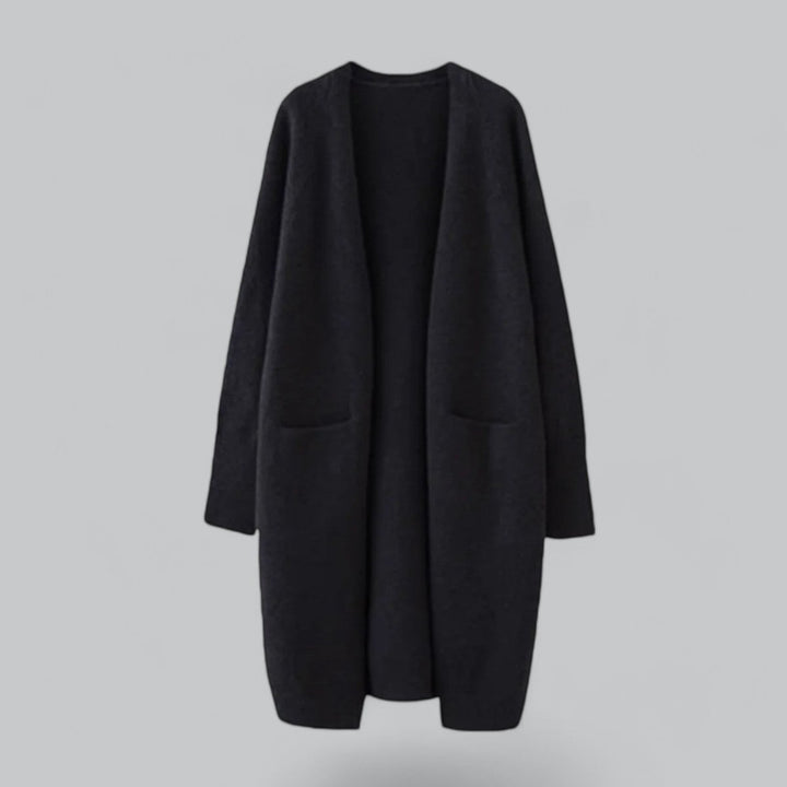 Evelyn | Women's Oversized Long Open-Front Knit Cardigan