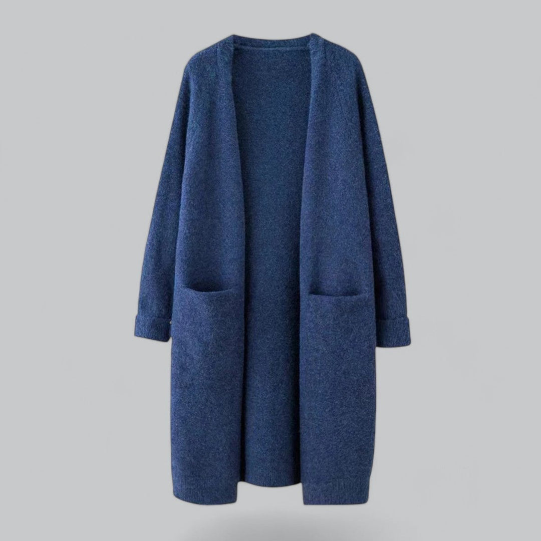 Evelyn | Women's Oversized Long Open-Front Knit Cardigan