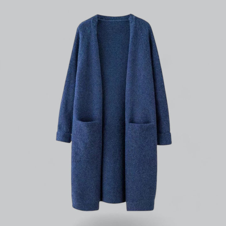 Evelyn | Women's Oversized Long Open-Front Knit Cardigan