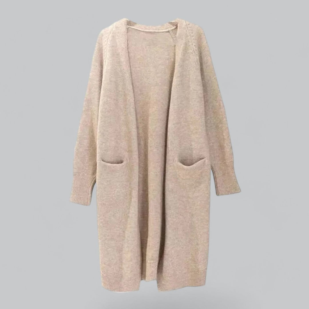 Evelyn | Women's Oversized Long Open-Front Knit Cardigan