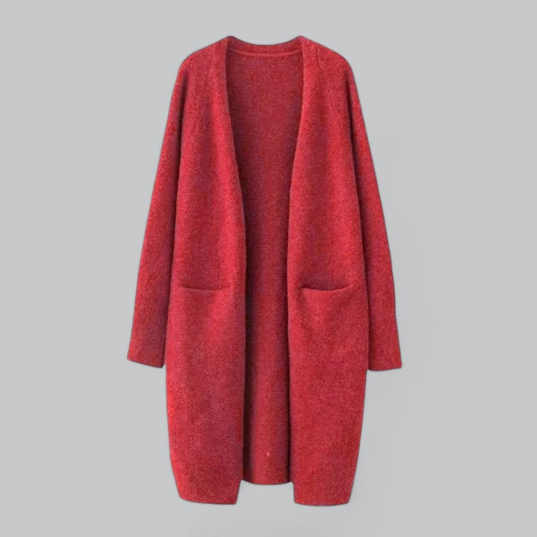 Evelyn | Women's Oversized Long Open-Front Knit Cardigan